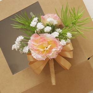 소유공간 맞춤 선물 조화 카네이션 코사지 S265-0144 12 x 8 x 5 cm, 코랄(S265-0144CON), 2개