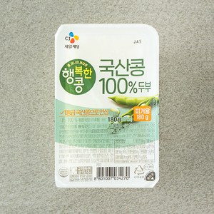 행복한콩 국산콩 두부 찌개용, 180g, 1개