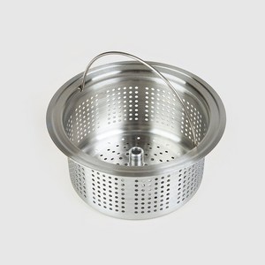 JAJU 스텐 싱크 거름망 회전식 탈수 배수구 전용 14cm, 1개