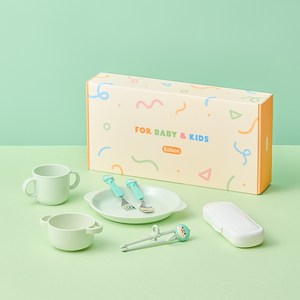 에디슨 아이맞춤 테이블웨어 세트, 민트, 1세트, 컵 + 공기 + 접시 + 젓가락 4종