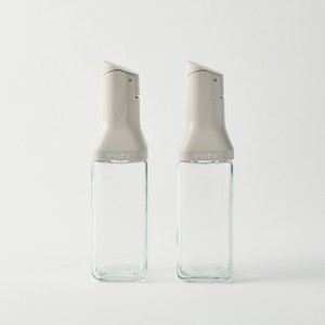 한샘 클리어 자동개폐 미니 오일병 아이보리, 350ml, 2개