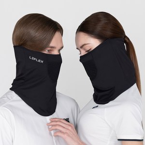 르플렉스 라운드메쉬 베이직 자외선 차단 마스크, 블랙, 1개