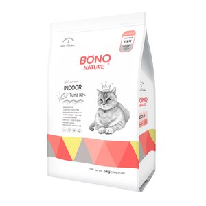 보노네이처 고양이 인도어 건식사료, 가수분해 참치, 6kg, 1개