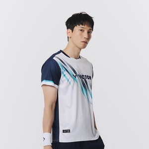 빅터 남성용 배드민턴 스위프트 엣지 티셔츠 VT25CGW028M