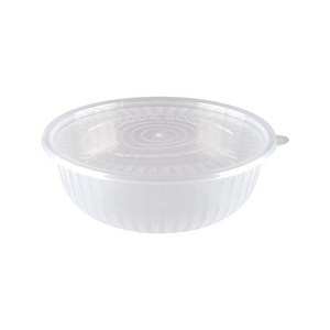 고강도 냉면용기 몸통 투명 대 1.5L 100p + 뚜껑 100p 세트, 100개, 1세트