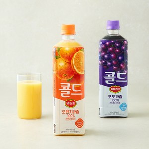 델몬트 콜드 100% 오렌지 900ml + 포도 900ml 세트, 1세트 골드박스 특가