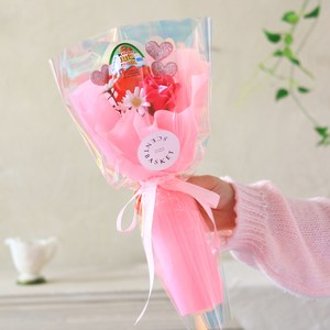 센트바스켓 하트빔 킨더조이 비누 꽃다발, 푸시아핑크(꽃다발) + 킨더조이(랜덤발송)