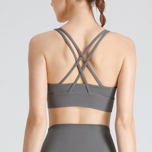 데이소이 여성용 백 라인 크로스 브라탑 요가 나시