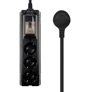 원스탑 제로갭 납작 슬림 고용량 누전차단 멀티탭 3구 50cm, 딥블랙, 1개, 5m