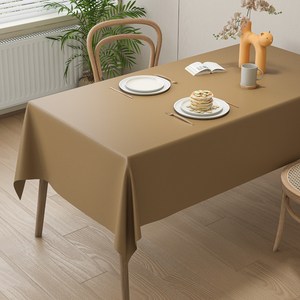 쉐리엘 고급 가죽원단 무지 방수 식탁보, 다크브라운, 특대(140 x 200 cm), 1개