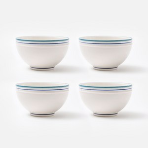 쓰임 레트로 라인 공기, 딥블루, 4개