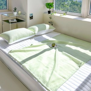 루시드슬립 시원보송 오션 시어서커 여름 배이불 블랭킷 낮잠이불 2p, 프렌치 그린