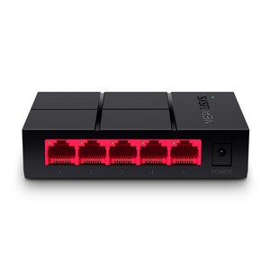 머큐시스 5 포트 10 / 100 / 1000 Mbps 기가비트 데스크톱 스위칭허브, MS105G, 1개