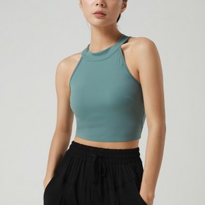 데이소이 여성용 백 포인트 가슴패드 브라탑 요가 나시