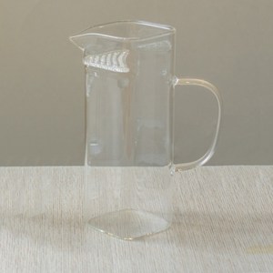 오후반차 초승달 거름망 숙우 공도배 내열 유리 미니 티포트, 1개, 400ml, 투명