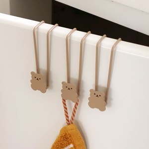 람스홈 주방 다용도 싱크대 도어 후크 걸이, 곰돌이, 3개