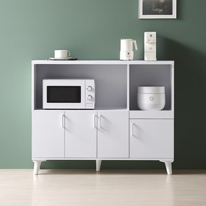 파로마 LPM 1200 와이드 멀티 주방 수납장 렌지대 방문설치, 화이트, 2단
