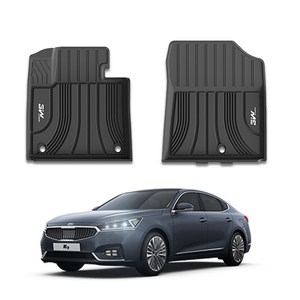 3더블유 에코라이너 TPE 카매트 1열 세트, 기아 K7 2016~2019, 블랙