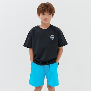 bayb 아동 주니어 딥오션 반팔 래쉬가드 + 보드숏 세트