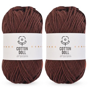 니뜨 코튼돌 뜨개실 50g, 38다크브라운, 2개