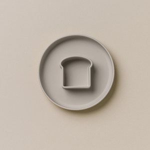 브릭오 유아용 베이커리 디쉬볼 토핑 이유식 실리콘 식판, 크림(브레드), 1개