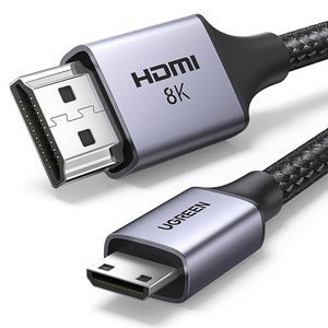 유그린 8K 60Hz Mini HDMI to HDMI 2.1 모니터 케이블, 1개, 2m