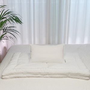 아띠블랑 유아용 양면 모달 베개 + 차렵이불 세트, 화이트