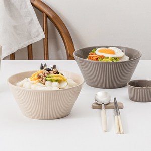 메종오브제 라이닝 면기 2종, 모카 + 쉘베이지, 1세트