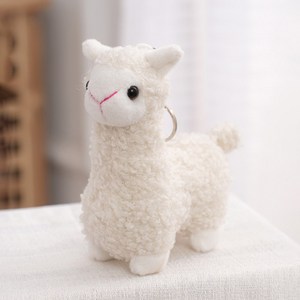 아이끌레 보들 알파카 봉제인형 키링, 화이트, 1개, 12cm