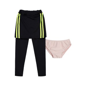 유라비 여아용 스커트 워터레깅스 + 워터팬티 세트