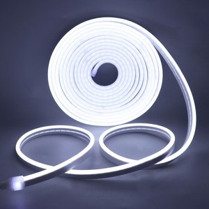 지아이비 DC12V LED 네온플렉스 줄조명 8mm x 16mm x 5m, 화이트