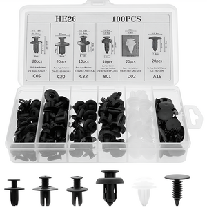 100pcs 자동차 패스너세트 차량용 패스너 클립, 1개