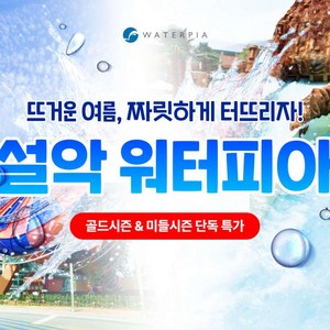 [강원 속초] ★8/15골박★설악워터피아 골드/미들시즌 이용권 골드박스 특가