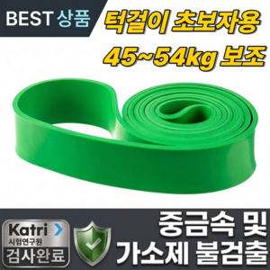 나투비 풀업 밴드 턱걸이 초급자, 1개, 그린