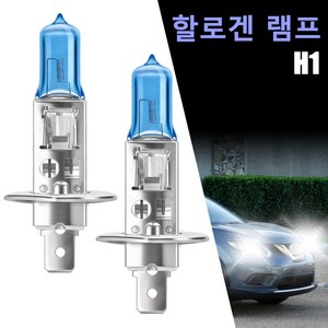 6000K 고휘도 백색 자동차 차량용 할로겐 전구, H1, 2개