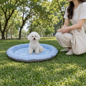 PAWZ Road 반려동물 강아지 방석 대형 고양이 실내외 애견 쿠션 침대 캥핑 피크닉, 1개, 블루