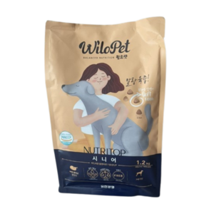 월로펫 시니어 강아지 뉴트리탑 소프트사료, 닭, 1.2kg, 6개