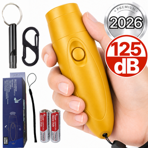 휘슬맥스 125dB 야외용 큰소리 전자 호루라기 호신용 심판용, 1개, 시그널 옐로우