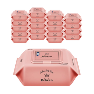 Bebeen 시그니처 유아물티슈 캡형, 50g, 100매, 20개