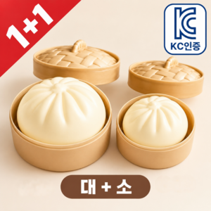 제이노브 KC인증 찜기 가득 만두 말랑이, 1세트, 140g, 대+소