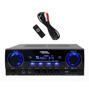 JARGUAR 블루투스 미니앰프 MA-320+리모콘+PC선3M USB SD CARD 마이크1 2 저음고음 에코 AUX 300와트, MA-320