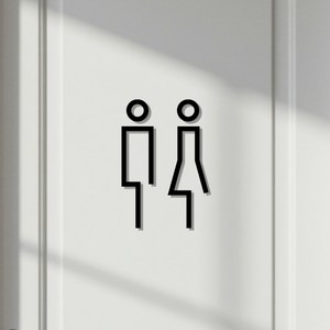 스튜디오투명 표지판 RX 타입 블랙, 남녀 세트, 1개