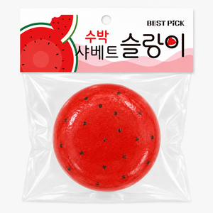 베스트픽 과일 샤베트 슬랑이 말랑이 스퀴시, 1개, 140g, 수박