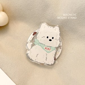 모던시스터즈 귀여운 강아지 캐릭터 휴대폰 자석 스마트톡 맥세이프 그립톡, 싱글 스탠드, 키키, 1개