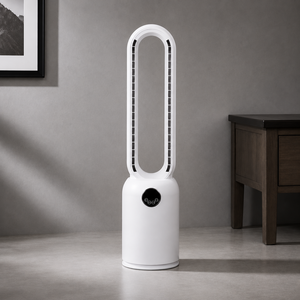 [재리마켓] 날개없는 선풍기 타워형 저소음 아기 안심 타워팬, 스마트 디스플레이 리모콘형