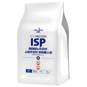 원데이뉴트리션 ISP 소이프로틴 단백질 포대유청, 3kg, 1개