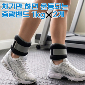 라루베 근지구력 균형감각 강화 모래주머니 중량밴드, 2kg, 블랙