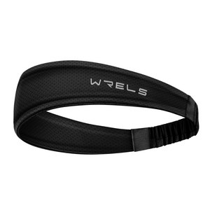 WRELS 초경량 아이스실크 스포츠 헤드밴드 3중 흡한속건 냉감 쿨링 미끄럼방지 남녀공용 등산 캠핑 여름용, 1개, 블랙