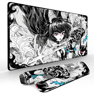 장패드 게이밍 마우스패드 대형 키보드패드 데스크매트 400X900X3MM, 1개, 여자아이  5