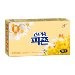 피죤 건조기용 오리지널 드라이시트 섬유유연제 옐로미모사 본품, 120개입, 1개 골드박스 특가